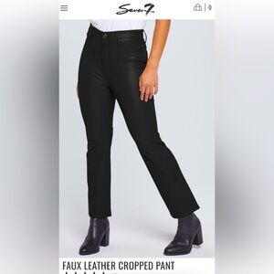NWT Seven7 Faux Leather Crop Pants Sz. 12